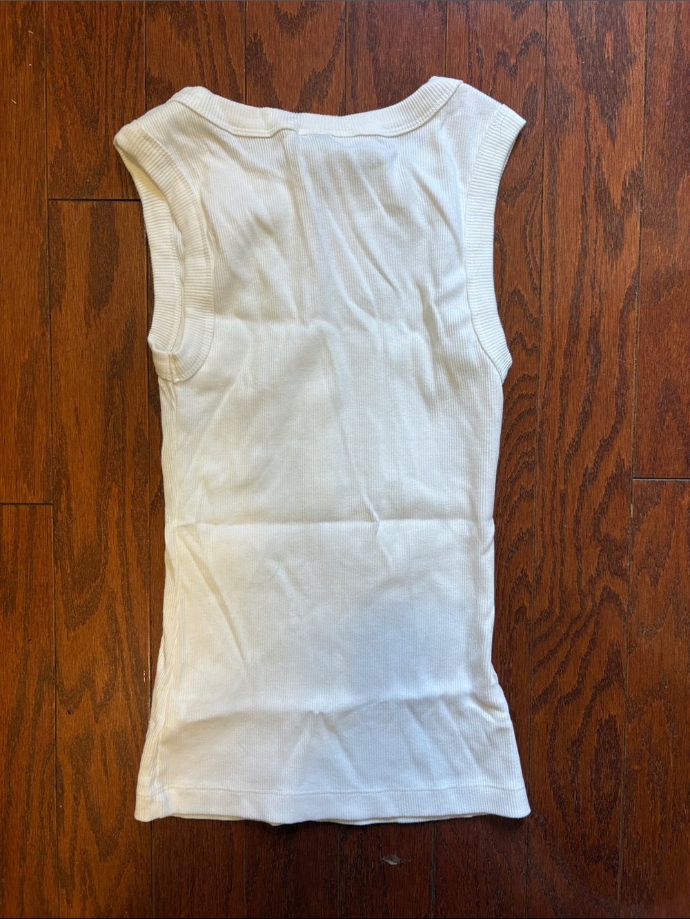 Universal Thread White Ribbed Button-Front Tank Top - Picture 3 of 3